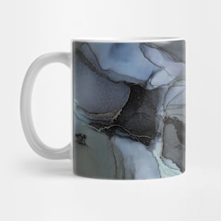 Abstract Blue Roses Mug